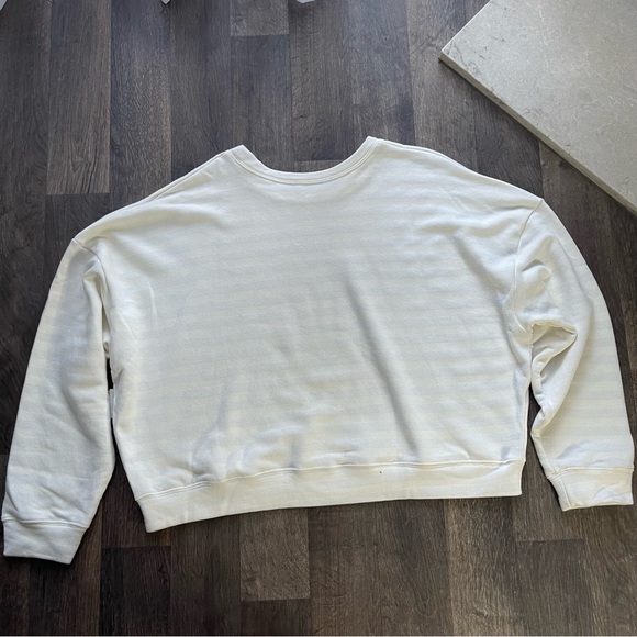 Ivory Crewneck Long Sleeve Sweatshirt "Life is a Highway" Logo Size XL - Picture 3 of 7